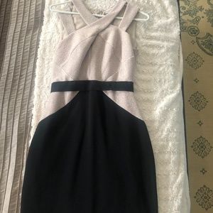 Black and Nude Cocktail Dress